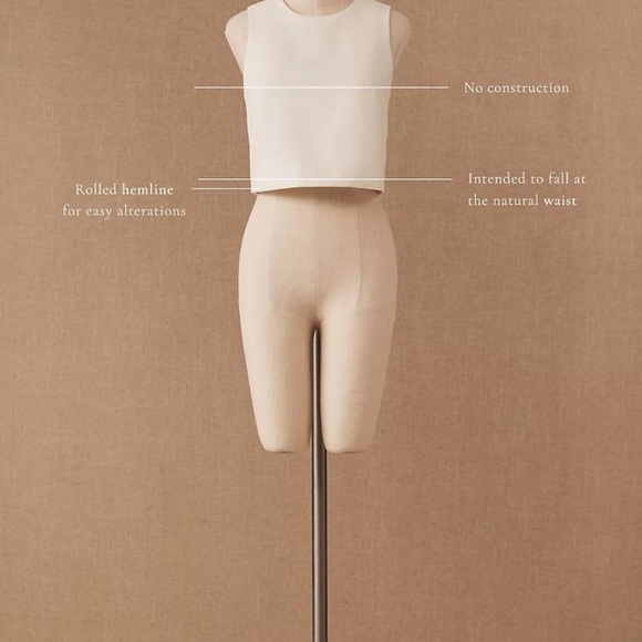 NWT Amy Kuschel Sleeveless Cropped Bridal Top - Picture 3 of 5